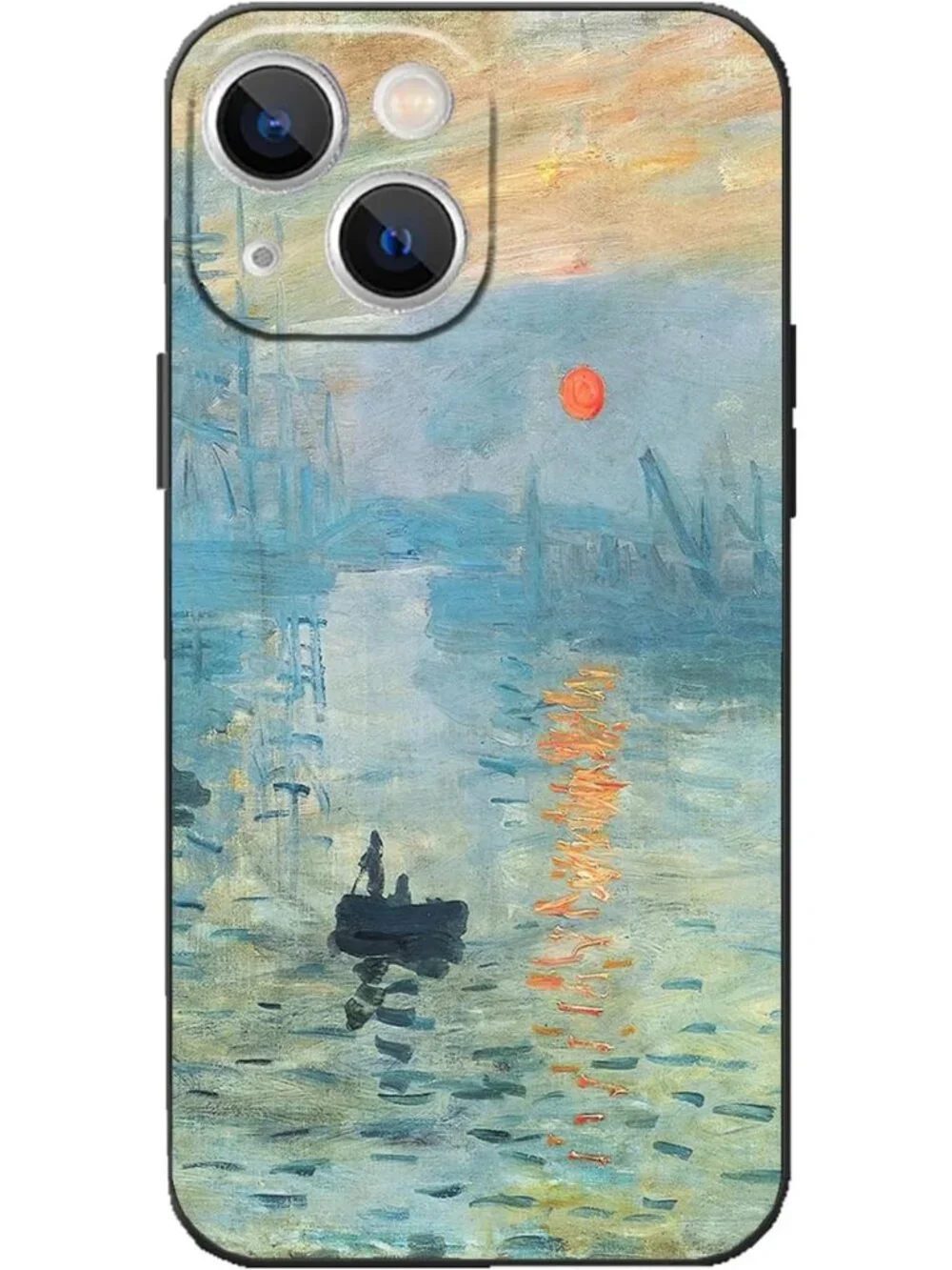 Aesthetic Monet Sunrise Art iPhone 13 Mini Case | Slim Shockproof Bumper Cover